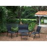 Conjunto de 2 Cadeiras, Namoradeira e Mesa Vênus - Área externa, Jardim, Sala, Edícula - Vinho Dark - 3