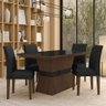 Mesa com 4 Cadeiras 1,36 Versalhes Imb/preto/preto - Móveis Arapongas Imbuia/preto/preto 06 - 1