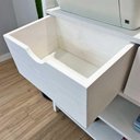 Ver mais imagens de Aparador Linea Ample Moderno 2 Gavetas Madeira Maciça 100cm Branco Artfactory Design