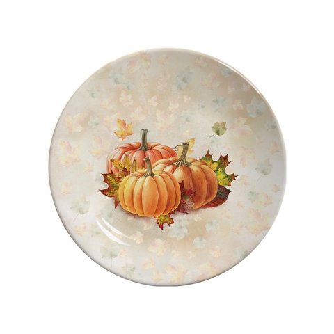 Conjunto com 6 Pratos de Sobremesa Thanksgiving Halloween Ø21cm Alleanza Cerâmica