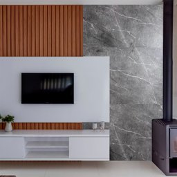 Revestimento Flexível Extragrande Efeito Mármore Cinza - 2,00 X 1,00 - 2