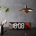 Ver imagem 3 de Relógio Digital de Parede LED com Temperatura, Umidade e Alarme – Visor Espelhado