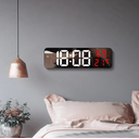 Ver imagem 2 de Relógio Digital de Parede LED com Temperatura, Umidade e Alarme – Visor Espelhado