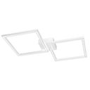 Ver imagem 1 de Plafon de Sobrepor Led Perfil Led Duplo 48w Design Moderno Quarto Sala Escritorio Bivolt:branco - Lu