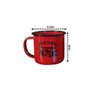 Jogo Caneca Esmaltada Ágata Vermelho Decor Natal 150ml 6 Unidades - Magizi - 4