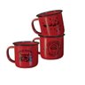 Jogo Caneca Esmaltada Ágata Vermelho Decor Natal 150ml 6 Unidades - Magizi - 5