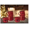Jogo Caneca Esmaltada Ágata Vermelho Decor Natal 150ml 6 Unidades - Magizi - 3