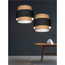 Ver imagem 6 de Lustre para Sala de Jantar Vivare Md-4392 Cúpula em Tecido 40cm Lustres Vivare Palha-preto-palha Biv
