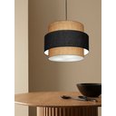 Ver imagem 5 de Lustre para Sala de Jantar Vivare Md-4392 Cúpula em Tecido 40cm Lustres Vivare Palha-preto-palha Biv