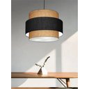 Ver imagem 7 de Lustre para Sala de Jantar Vivare Md-4392 Cúpula em Tecido 40cm Lustres Vivare Palha-preto-palha Biv