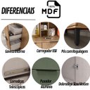 Ver imagem 4 de Cozinha Modulada Completa MDF 6 Peças Lombardia com Portas de Vidro - cor Freijó Jade