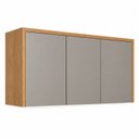 Ver imagem 3 de Armário Aéreo de Cozinha 120 cm 3 Portas 100% MDF Áurea Cinamomo/Fendi