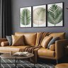 Quadros Decorativos Abstrato Circulo Folhagem Sala Moldura - 4