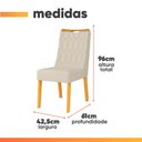 Ver imagem 4 de Conjunto Sala de Jantar Mesa Tampo em Vidro 1,20m Maria 4 Cadeiras Bel