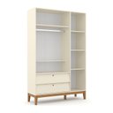 Ver imagem 3 de Jogo de Quarto Infantil Unique Guarda Roupa 3 Portas e Cômoda com Porta Off White/eco Wood - Matic M