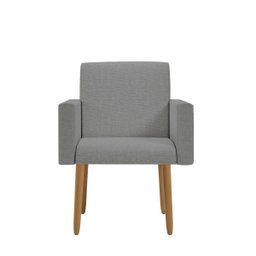 Poltrona Decorativa - Cadeira Escritório Linho Black Friday Cor:linho Grafite - 4