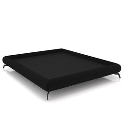 Cama Queen Base Box 158x198cm Pés de Ferro Cold P02 Veludo Preto - Mpozenato - 1