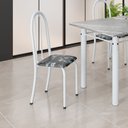 Ver imagem 2 de Kit 4 Cadeiras Tubular 96x36x41 cm Iris B Branco/Preto