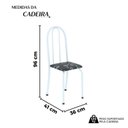 Ver imagem 3 de Kit 4 Cadeiras Tubular 96x36x41 cm Iris B Branco/Preto