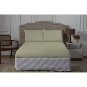Jogo de Lençol Solteiro 2 Peças Liberty com Elástico:bege