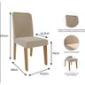 Conjunto Mesa de Jantar com 6 Cadeiras Agata Cimol 180x90cm Natura Off White Nude - 4