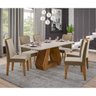 Conjunto Mesa de Jantar com 6 Cadeiras Agata Cimol 180x90cm Natura Off White Nude - 2
