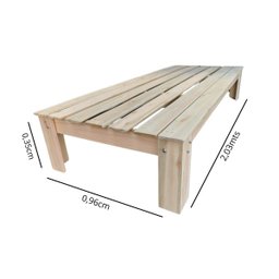 Cama Solteiro King Penafort 96x203x35 sem Pintura (crua) - 1
