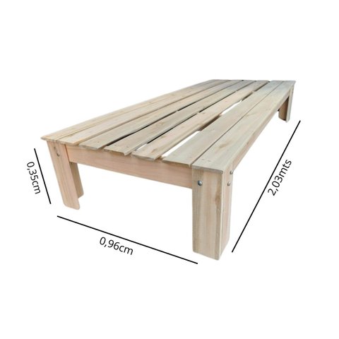 Cama Solteiro King Penafort 96x203x35 sem Pintura (crua)