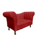 Ver imagem 2 de Recamier Divã Rio 1,50m Suede Vermelho - Dominic Decor