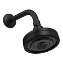 Ver imagem 1 de Ducha Auto Limpante Redonda Preto Fosco Abs com Cano Inox - Rainha