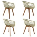 Ver imagem 1 de Kit 4 Cadeiras de Jantar Web Pé Wood Modelo Premium Madeira Maciça Original Fendi