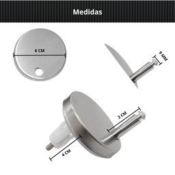 Kit de Fixação Vaso Sanitário Parafuso Assento Moderno Prata - 5