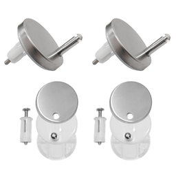 Kit de Fixação Vaso Sanitário Parafuso Assento Moderno Prata - 1
