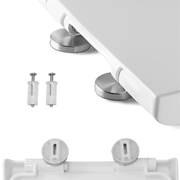 Kit de Fixação Vaso Sanitário Parafuso Assento Moderno Prata - 3