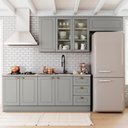 Ver imagem 6 de Cozinha Modulada 5 Pecas 280 Cm Ce379 Americana Cinza Calcare Henn Cinza Calcare