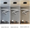 Ver imagem 6 de Lustre Pendente Luminaria 3 Arcos Aneis Luxo Perfil Infinito 48W Rustico Decoraçao Sala Jantar Luz L