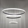 Lustre Pendente Luminaria 3 Arcos Aneis Luxo Perfil Infinito 48W Rustico Decoraçao Sala Jantar Luz L - 5