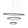 Lustre Pendente Luminaria 3 Arcos Aneis Luxo Perfil Infinito 48W Rustico Decoraçao Sala Jantar Luz L - 14