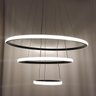 Lustre Pendente Luminaria 3 Arcos Aneis Luxo Perfil Infinito 48W Rustico Decoraçao Sala Jantar Luz L - 12