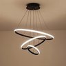 Lustre Pendente Luminaria 3 Arcos Aneis Luxo Perfil Infinito 48W Rustico Decoraçao Sala Jantar Luz L - 7