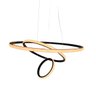 Lustre Pendente Luminaria 3 Arcos Aneis Luxo Perfil Infinito 48W Rustico Decoraçao Sala Jantar Luz L - 17