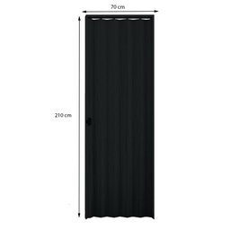 Porta Sanfonada Interna Plasbil PVC Relevo Preto, 210 x 70 cm - 2