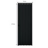 Porta Sanfonada Interna Plasbil PVC Relevo Preto, 210 x 70 cm - 2