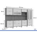 Ver imagem 3 de Cozinha Completa 10 Peças Eloise C595 Cinamomo/Off White MGM