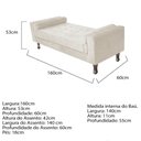 Ver imagem 5 de Recamier Baú Félix Solteiro 160 Cm Corano - Adj Decor - Bege