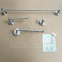 Ver imagem 6 de Kit Acessórios Banheiro Aço Inox Escovado Jogo Lavabo 4 Peças Papeleira Cabide Suporte Porta Toalha