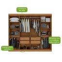 Ver imagem 4 de Guarda Roupa Casal Andara Soft 8 Portas Amêndoa Clean com Pés - Lopas