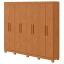 Ver imagem 1 de Guarda Roupa Casal Andara Soft 8 Portas Amêndoa Clean com Pés - Lopas