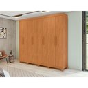 Ver imagem 5 de Guarda Roupa Casal Andara Soft 8 Portas Amêndoa Clean com Pés - Lopas
