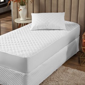 Capa Protetora de Colchão Impermeável de Solteiro com Elástico.